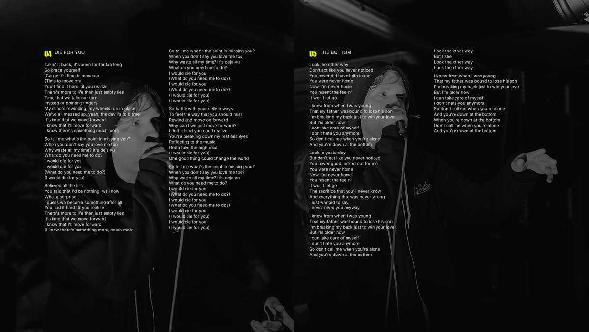 How The Story Ends booklet spread